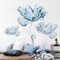 Large Blue Poppy Wall Decals – Floral Stickers for Bedroom, Living Room, Bathroom & Office, 71"x43"
